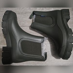 Dark Green Ankle Rain Boots